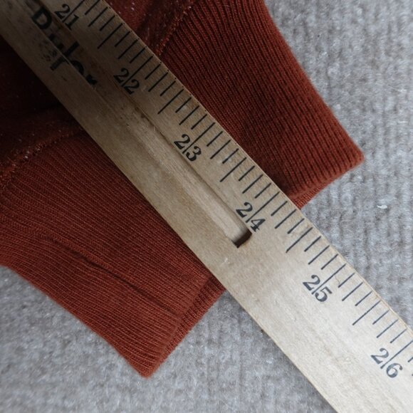 Taylor Stitch Sweatshirt 40 Orange Speckled Organic Cotton Gusseted - Picture 5 of 12